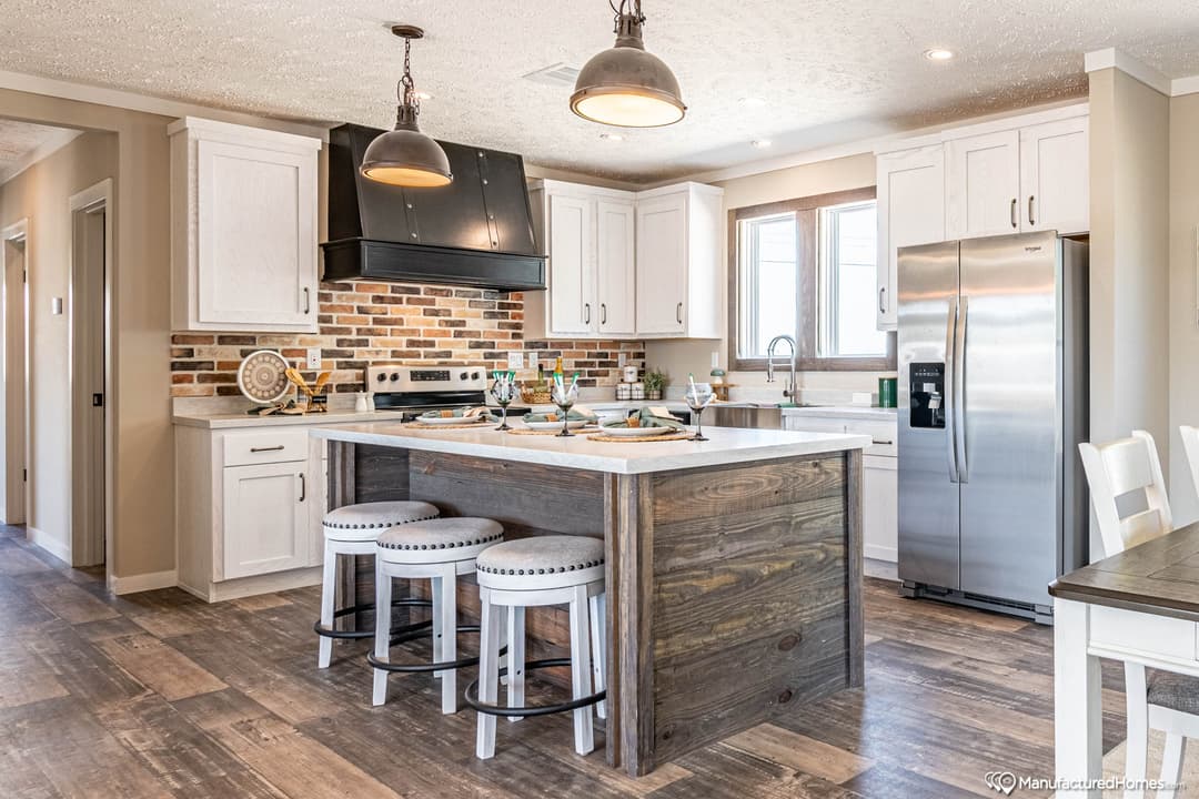 The white oak  kitchen home features