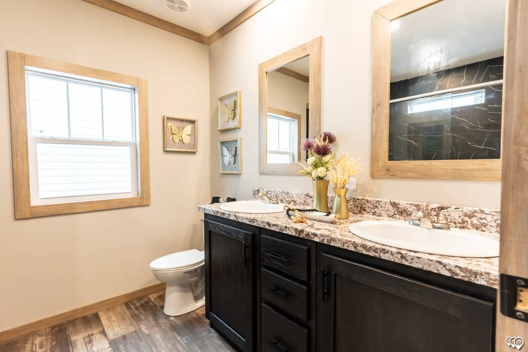 The canyon creek bathroom home features