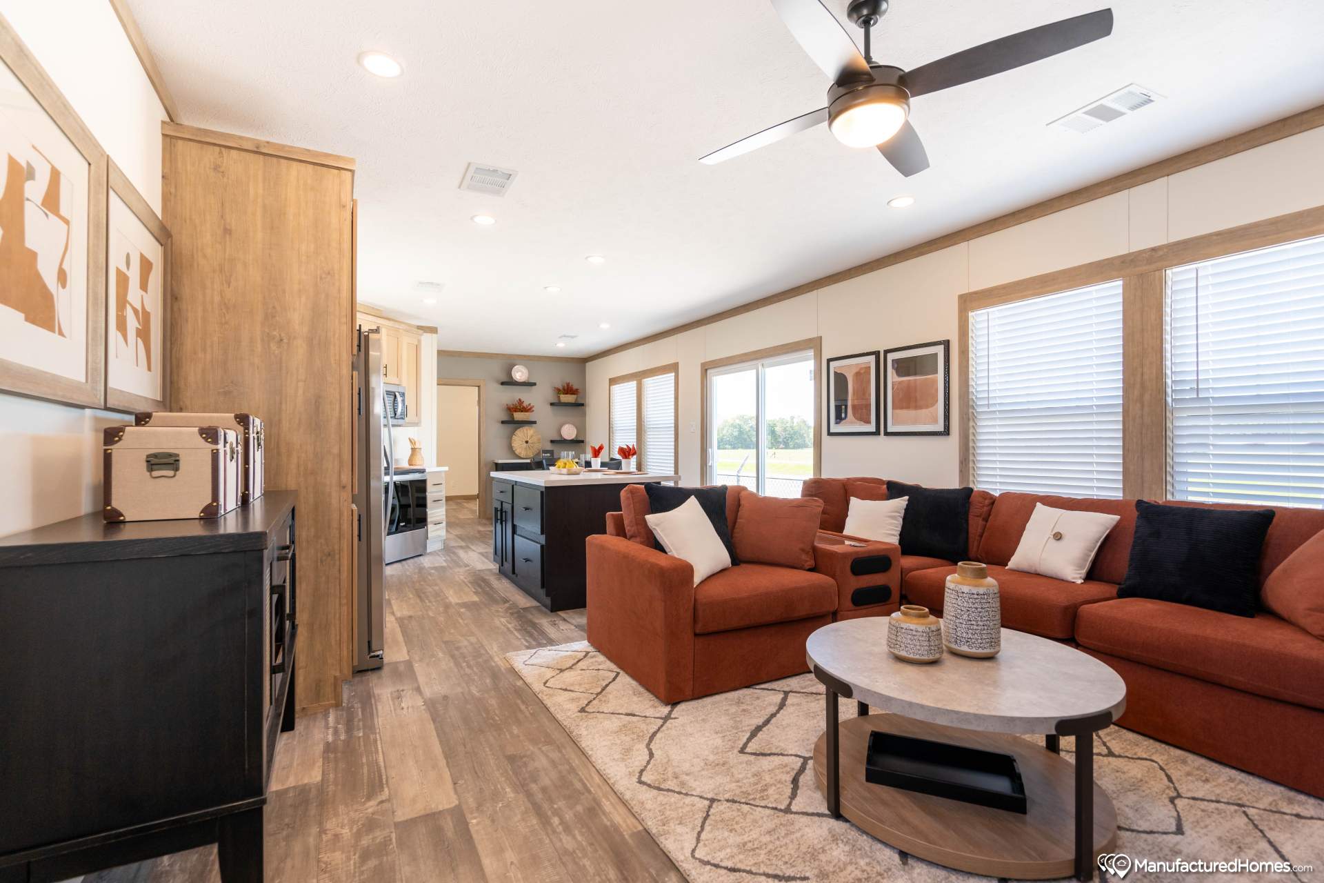 The caney creek interior home features